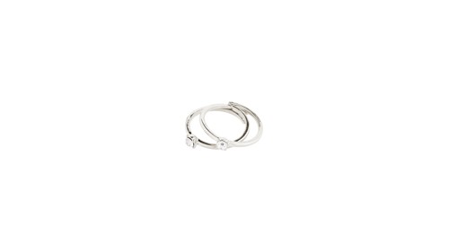 PILGRIM - SKY Rings 2-in-1 Set - Silver Plated - Adjustable Size, bild 3