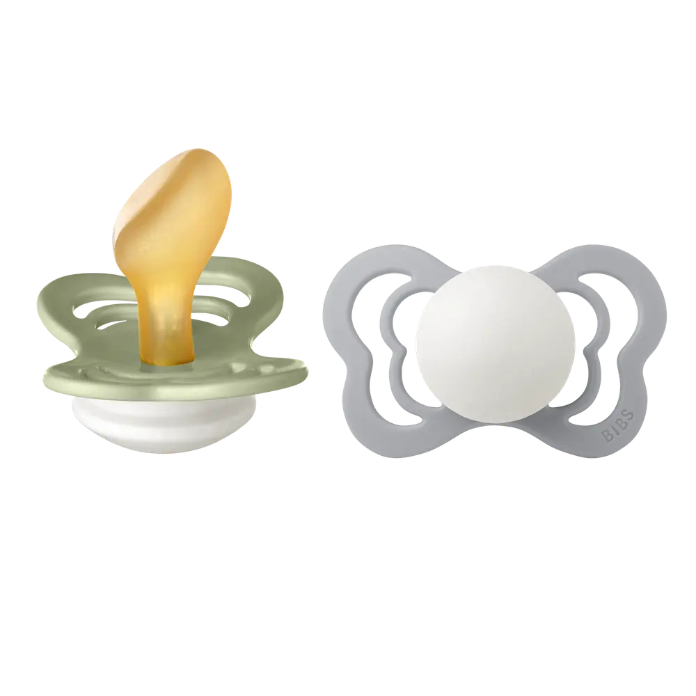 BIBS Napp Couture 2 pk Latex Str 2 - Sage Cloud, Nat