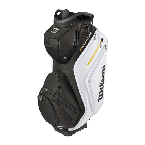 Wilson - Alpine Cart Bag Svart/Vit/Orange - Rymlig och funktionell golfbag med modern design