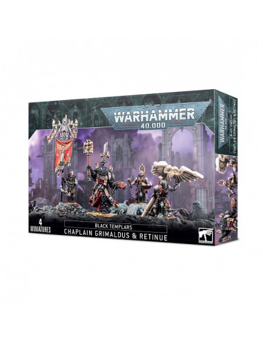 Warhammer 40K Black Templars - Chaplain Grimaldus and Retinue