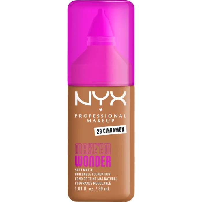 NYX PROFESSIONAL MAKEUP Make Em Wonder Foundation 28 Cinnamon 28 Cinnamon