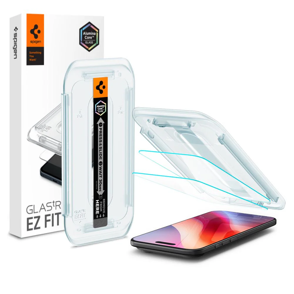 Spigen Glas.Tr Ez Fit Skärmskydd till iPhone 17 Air Clear 2-pack