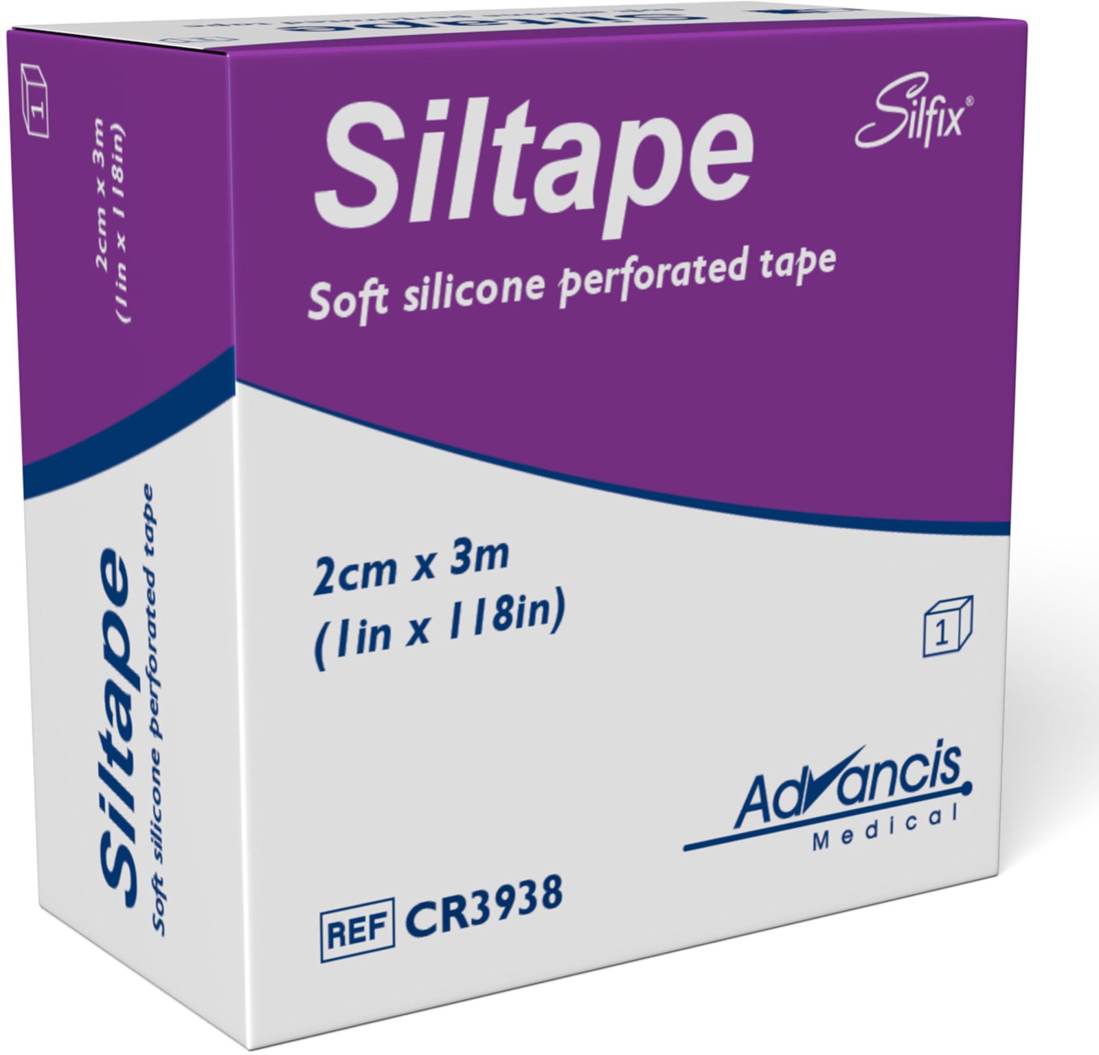 Siltape Medicinsk Silikontejp 2 cm x 3 m