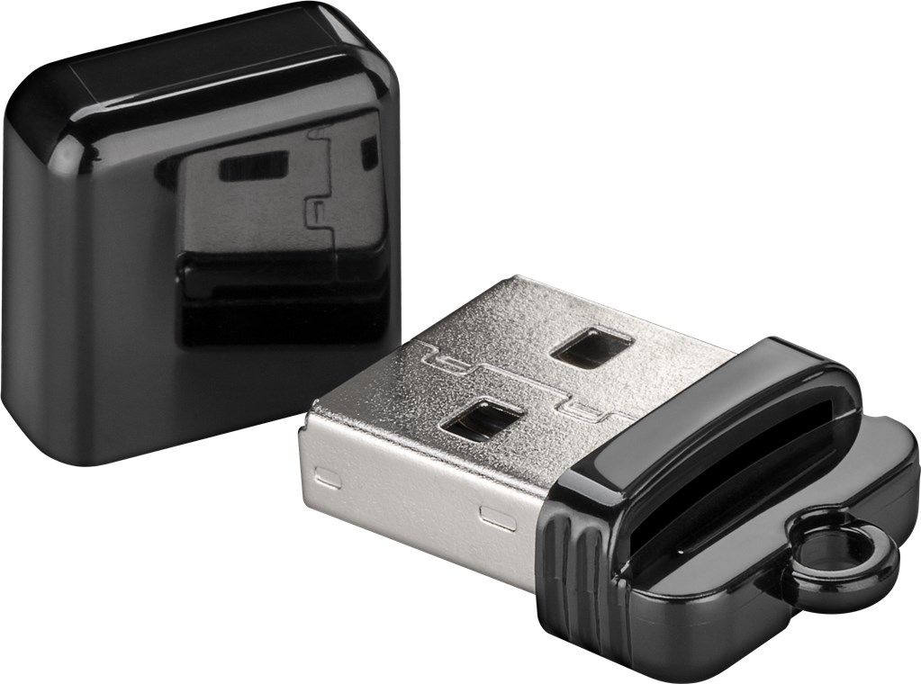 Goobay 38656, MicroSD (TransFlash), Svart, 480 Mbit/s, USB, 1 styck, Polypåse