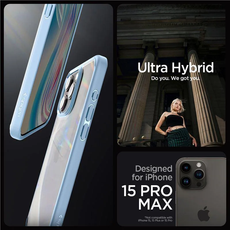 Spigen Crystal Hybrid-fodral för iPhone 15 Pro Max - klarblå, bild 4