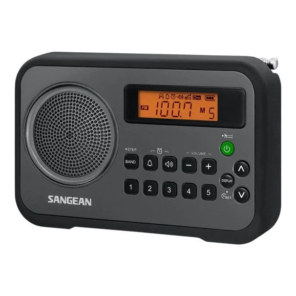 Sangean PR-D18 FM-radio med digital tuner Svart