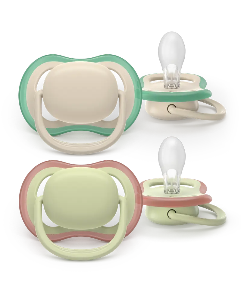 Philips Avent Ultra Air napp, 6–18 m, 2-pack, Ljusbeige/Ljusgrön, bild 2