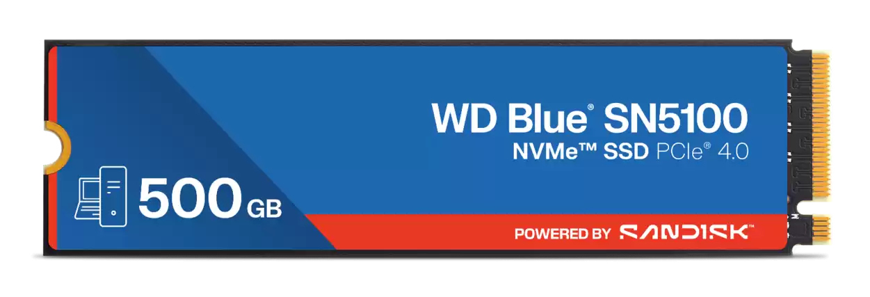 500 GB WD Blue SN5100 SSD, M.2 2280 NVMe PCIe 4.0, bild 3