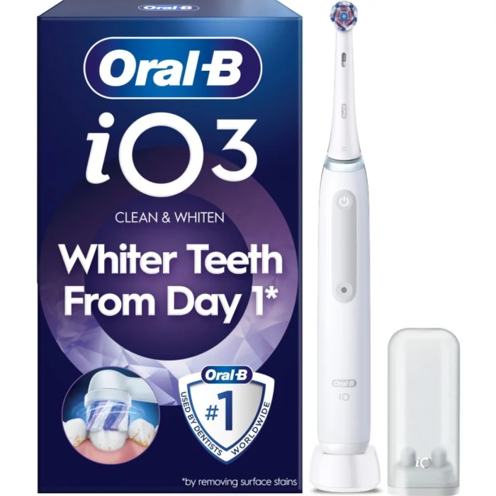 Oral-B iO3 Whitening Edition eltandborste, Quite White