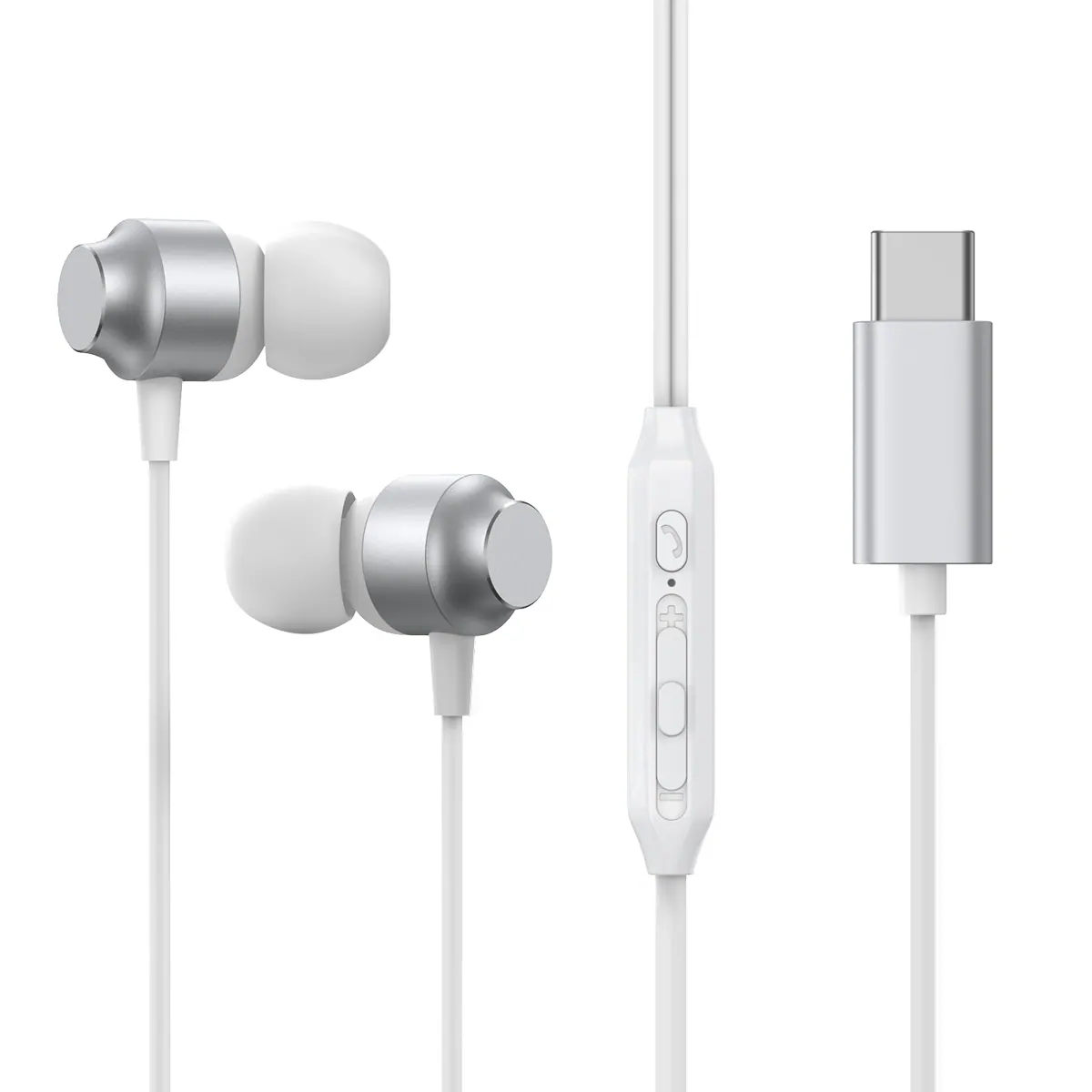 Joyroom JR-EC06 USB-C in-ear hörlurar – vit