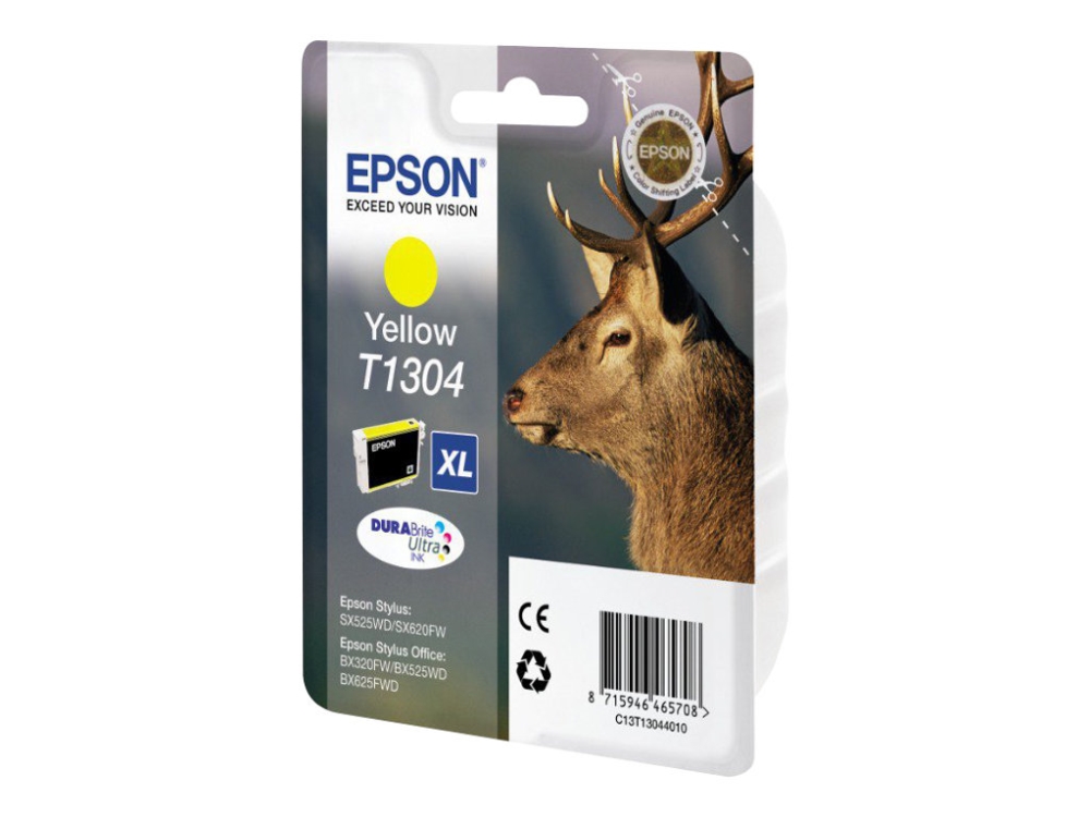 Epson T1304 - 10.1 ml - gul - original - blister - bläckpatron - för Stylus Office BX630, BX635, BX935 WorkForce WF-3010, 3520, 3530, 3540, 7015, 7515, 7525