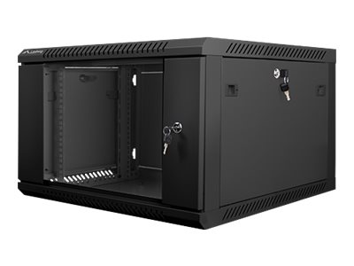 Lanberg - Rack skåp - väggmontering - svart, RAL 9004 - 6U - 19