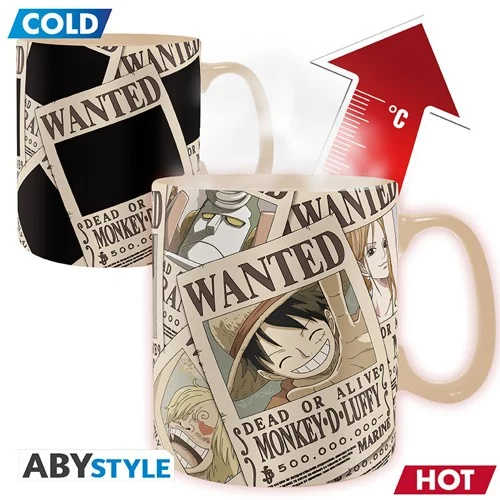 One Piece Wanted Heat Change Ceramic Mug