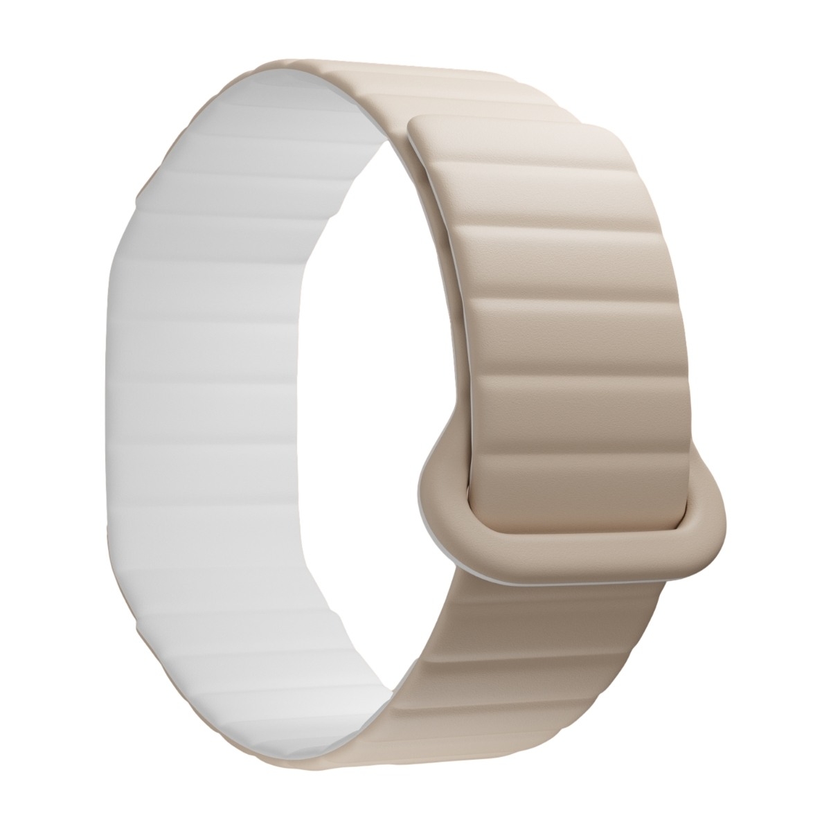 Polar Loop silikonutbytesarmband, beige/vit S-M
