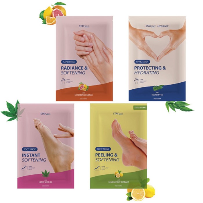 Stay Well Hand & Foot masks (4 masks) 4pcs 4 pcs