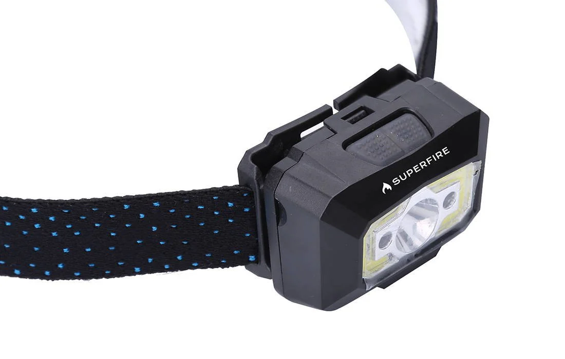 Superfire X30 pannlampa, 340 lm, USB, 5 lägen, 130 m