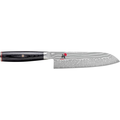 Miyabi - 5000 FCD Stål Santokukniv - Sort - 18 cm