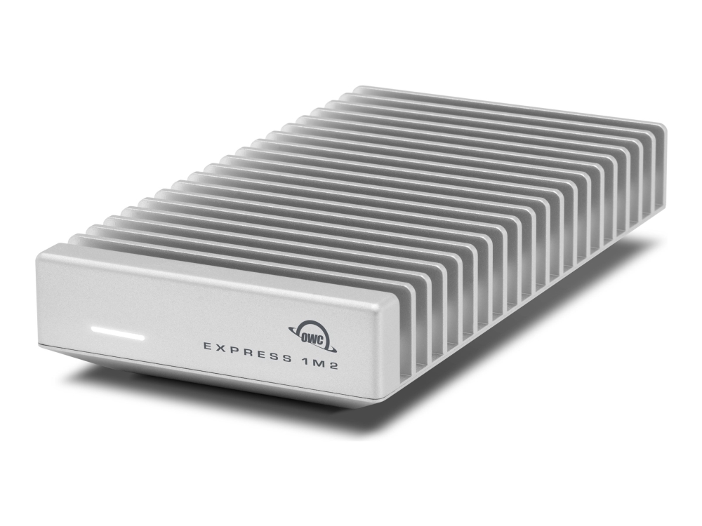 OWC Express 1M2 NVMe SSD-kabinett USB4 80Gb/s, M.2 2280/2242, silver