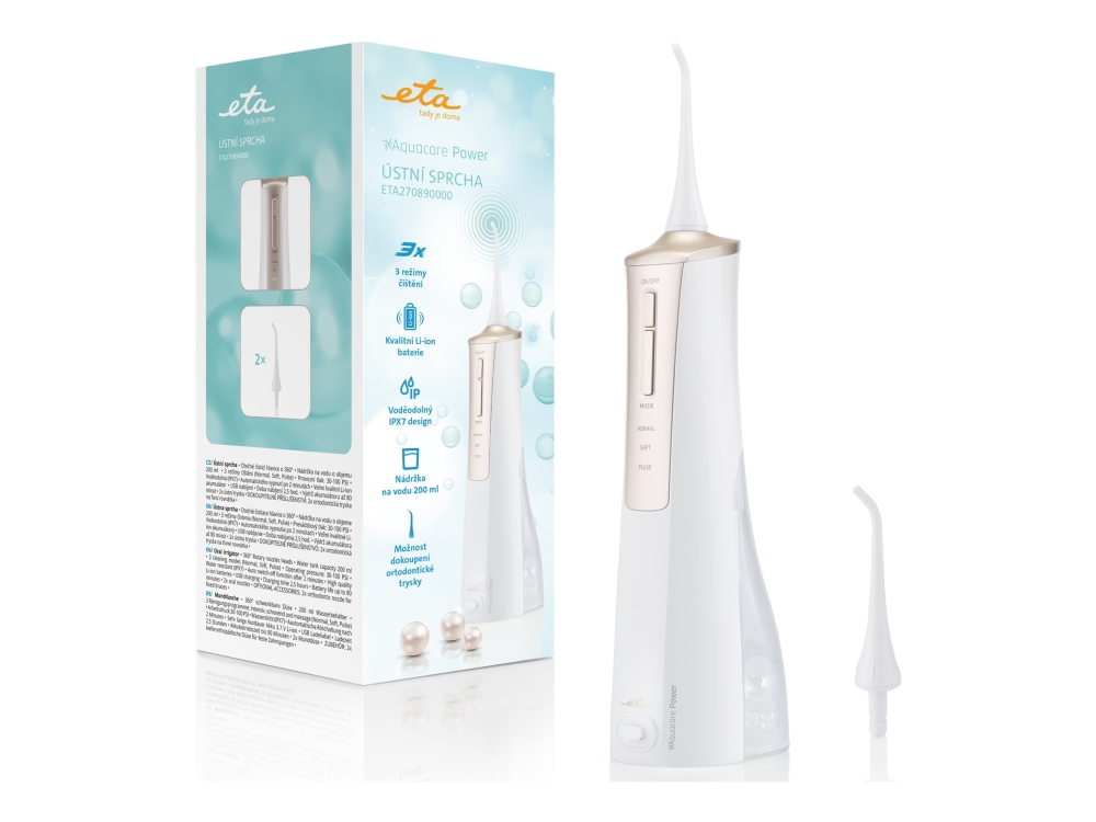 ETA AquaCare 2708 90000 - Mundusch - sladdlös - vit/guld