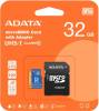Micro Secure Digital SDHC 32 GB ADATA, UHS-I U3 Class10 A1 V10, inkl. SD-adapter, bild 2