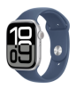 Apple Watch Series 10 GPS + Cell 46 mm silver alum, denim sportband - M/L