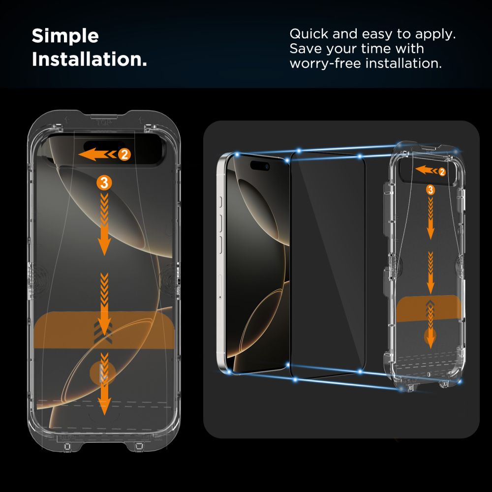Tech-Protect Quick Set+ 2-pack härdat glas för iPhone 16 Pro, bild 4