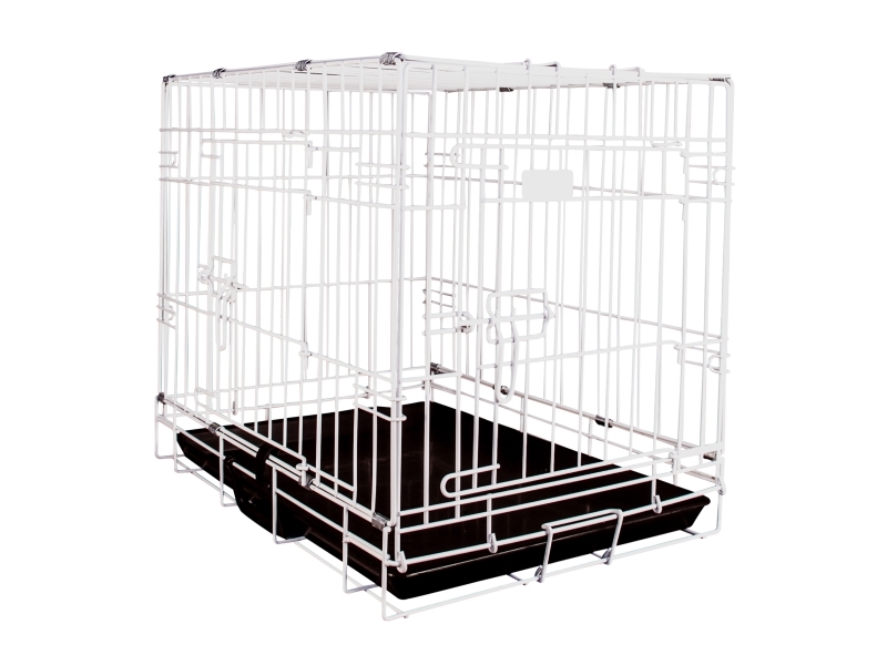 Dogman Standard Steel hundbur 124 cm, vit