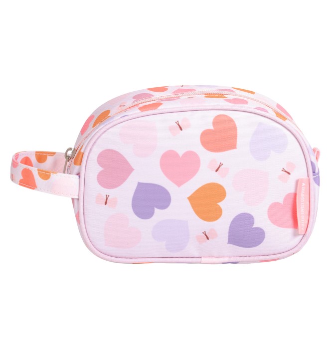A Little Lovely Company Toiletry Bag, Hearts
