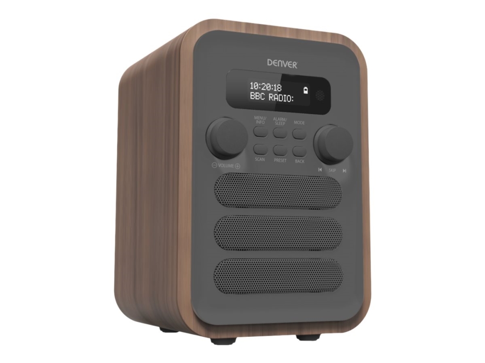 DENVER DAB-48 - Bärbar DAB-radio - 2.5 Watt - grå