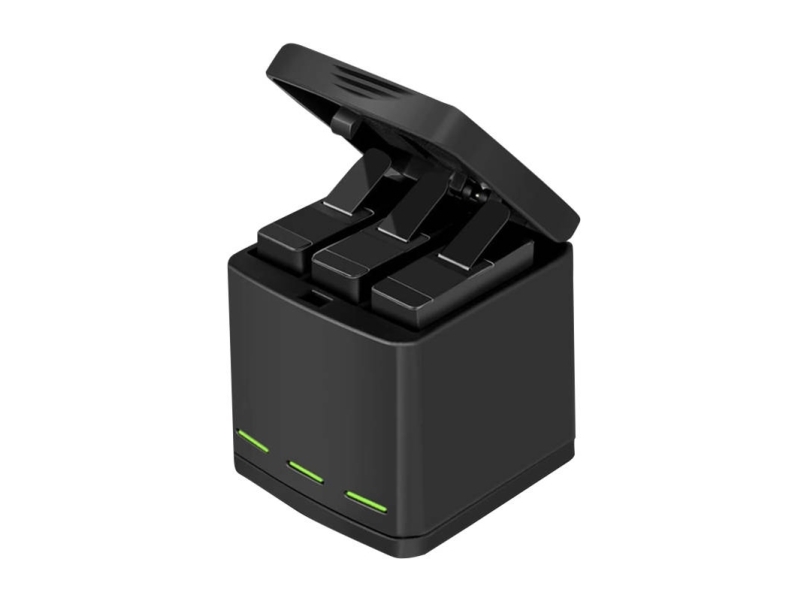 Telesin GP-BNC-801 3-kanalsladdare för GoPro Hero 5/6/7/8 + 2 batterier