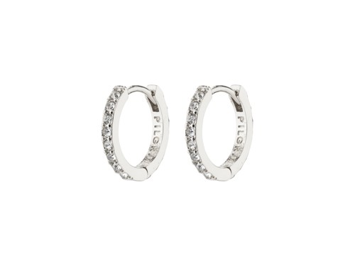 PILGRIM - EBNA Small Crystal Hoops - Silver Plated - 13 mm, bild 2