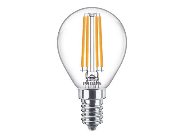Philips CorePro - LED-glödlampa med filament - form: P45 - klar finish - E14 - 6.5 W (motsvarande 60 W) - klass E - varmt vitt ljus - 2700 K