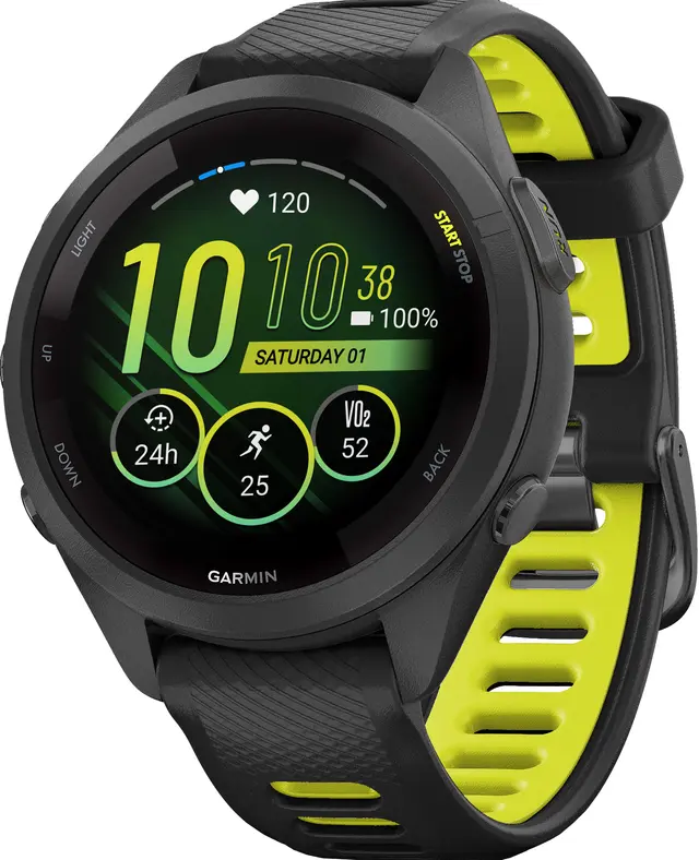 Garmin Forerunner 265S GPS-löparsmartwatch, svart