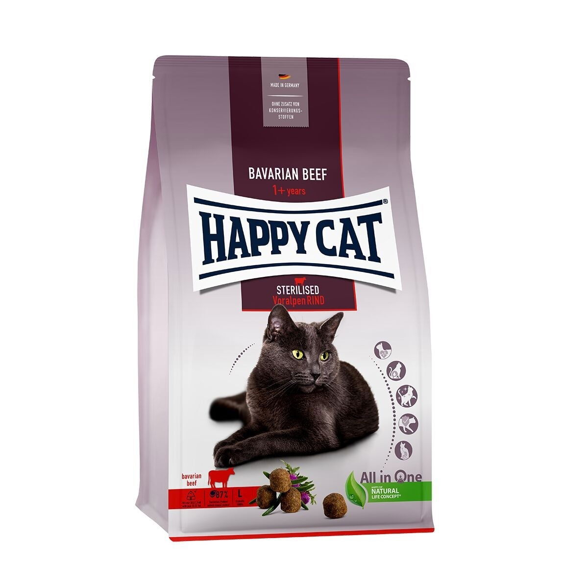 Happy Cat Sterilised Bavarian Beef 10 kg, bild 2