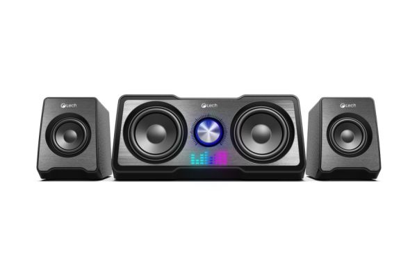 C-TECH spk-16bk, 2.1 kanaler, 16 W, Universal, Svart, Plast, 1,3 m