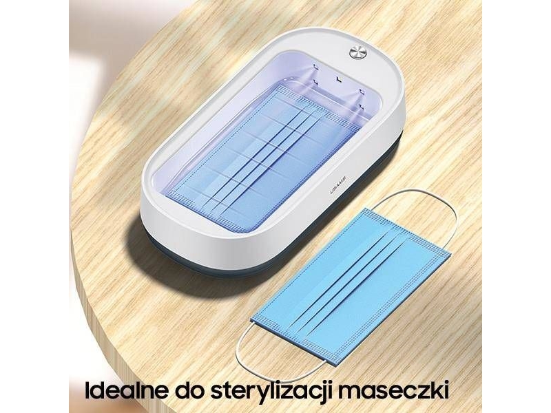 USAMS UV-C-sterilisator induktiv laddare 15W vit ZB151XDH01 (US-ZB151)