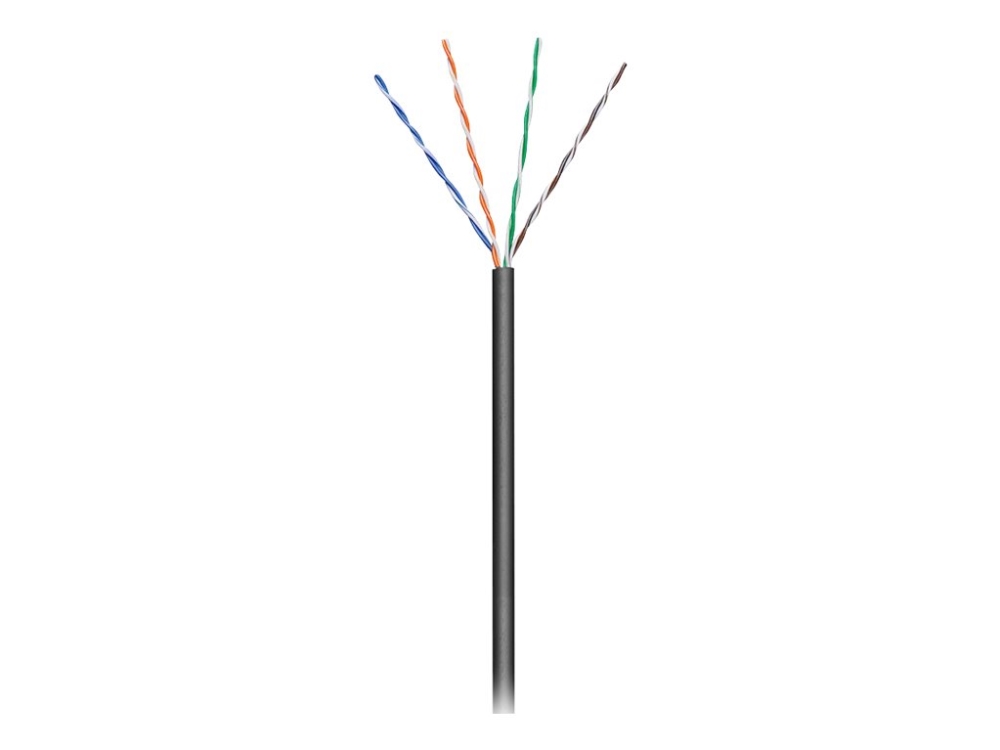 MicroConnect - Bulkkabel - 100 m - UTP - CAT 5e - utomhus, tvinnad - svart