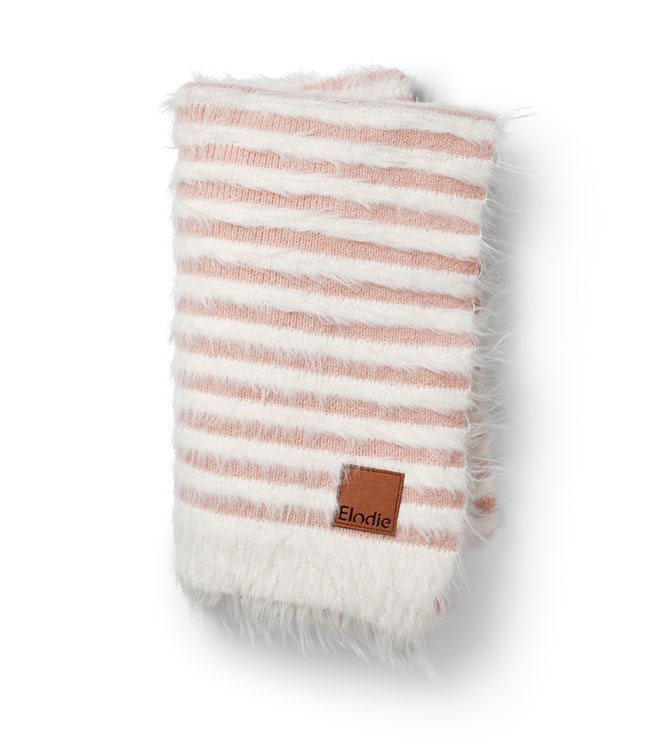 Elodie Details furry knit blanket, faded rose