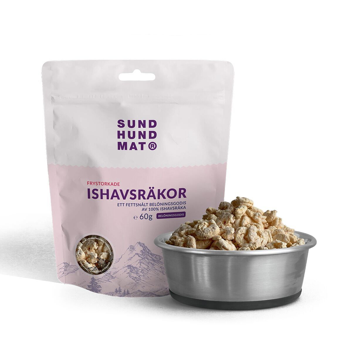 Sund Hundmat Frystorkade Ishavsräkor 60g