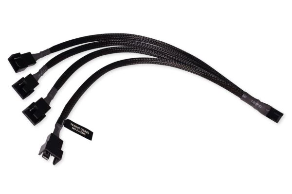 Alphacool 18683, RGB-splitterkabel, Plast, Svart, 4-stift, 300 mm, 1 styck