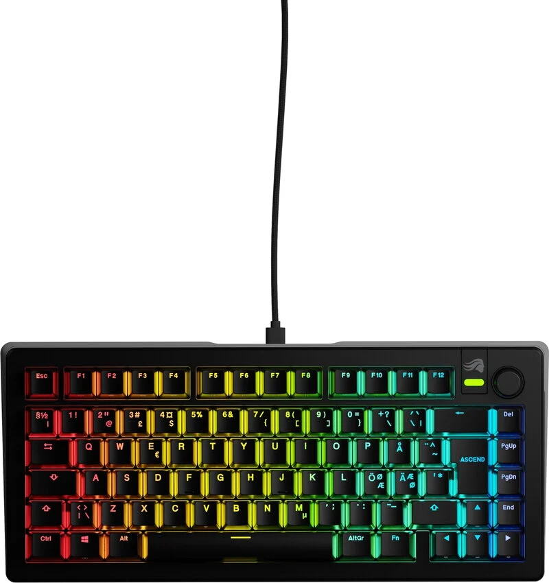 Glorious GMMK 3 75% Pre-Built mekaniskt gamingtangentbord - Glorious Fox Linear, svart, bild 4