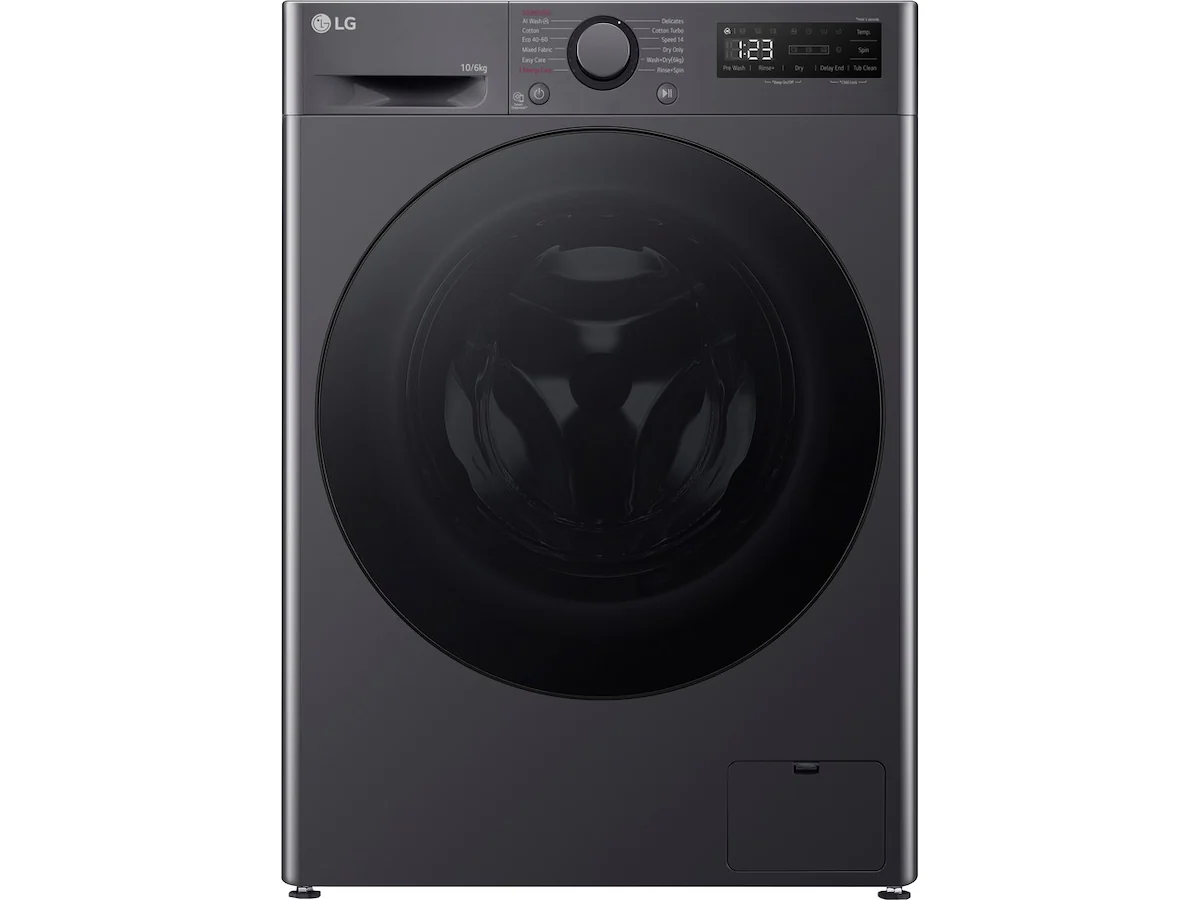 LG F4Y5RRPYJ tvätt-/torrkombimaskin (svart)