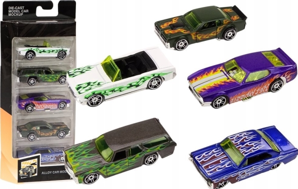 LeanToys metall-bilar 1:64 5 st