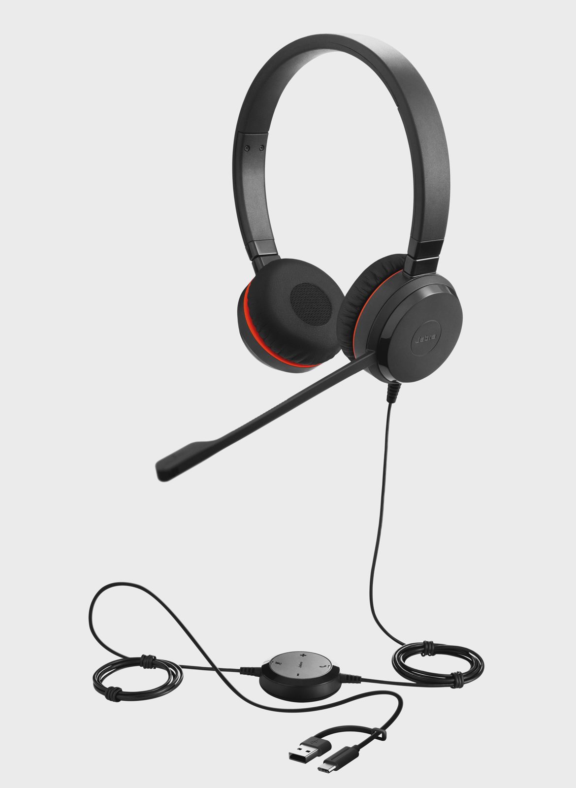 Jabra Evolve 30 II Headset, stereo, USB-A / USB-C, svart