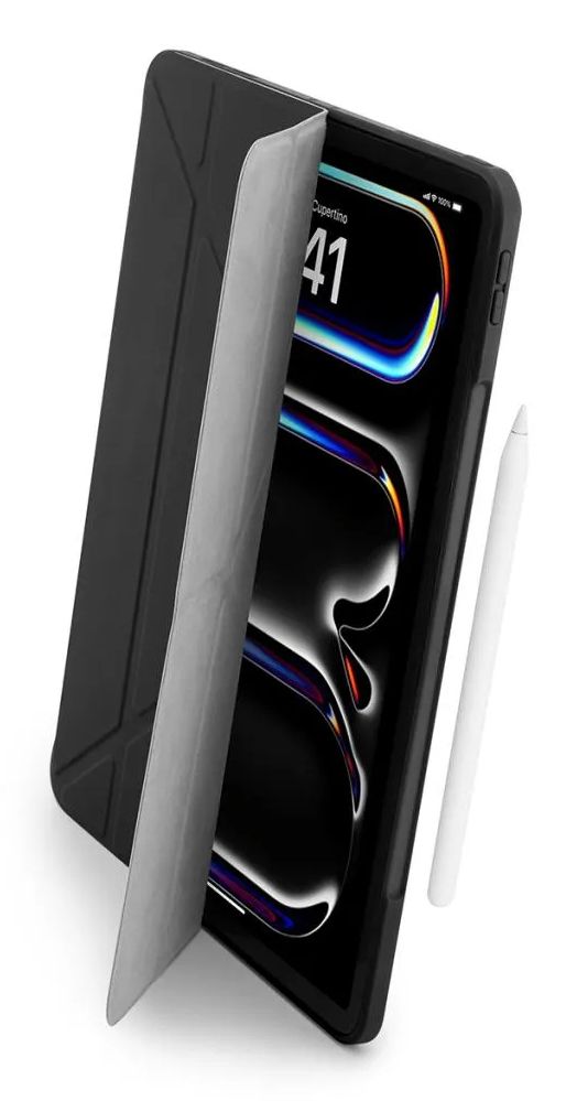 Pipetto iPad Pro 13 (2024) iPad-fodral Origami No4 P050-49-AG, svart