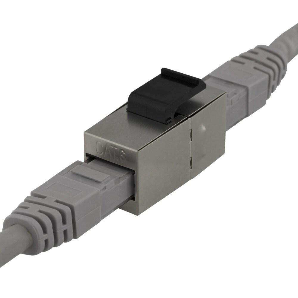Deltaco Cat6 Keystone-skarv 2xRJ45 / Keystone-koppling Cat6 / RJ45-skarv, bild 2