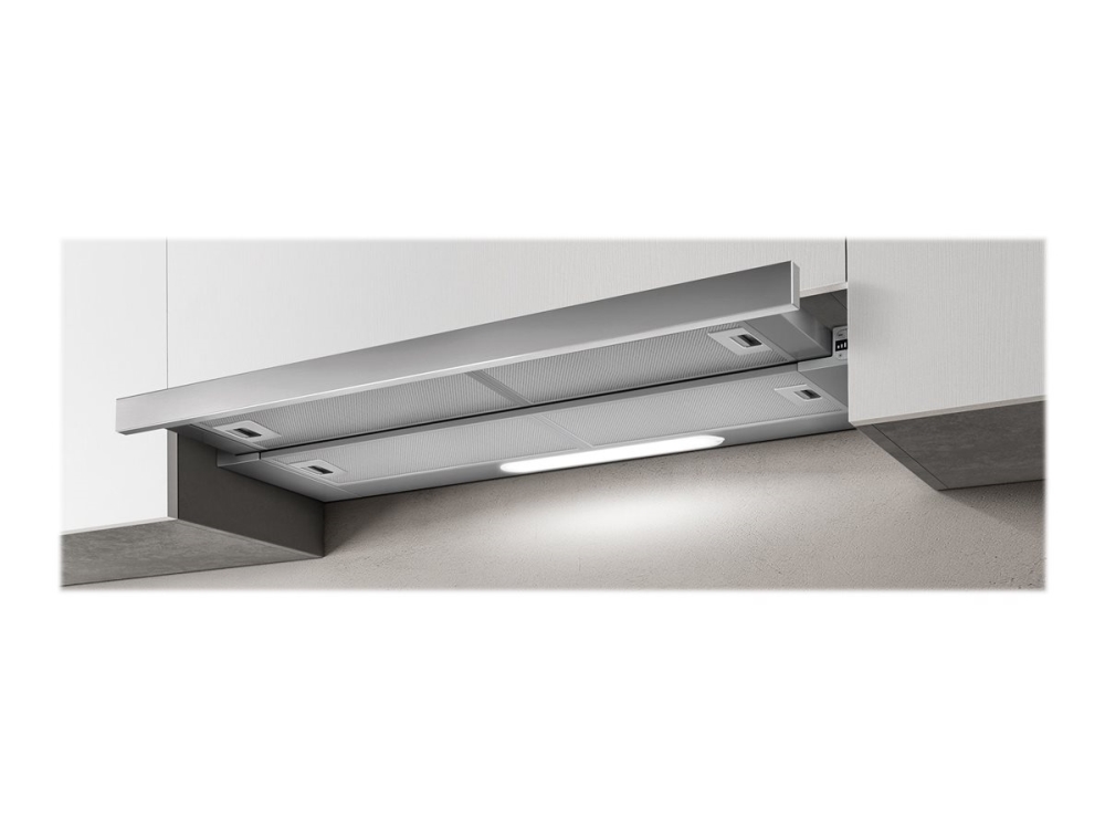 Elica Elite 35 GRIX/A/60 - Kåpa - teleskopisk - bredd: 59.7 cm - djup: 28.15 cm - utsug och återcirkulering (-) - rostfritt stål/silver