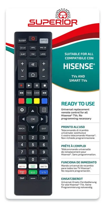 RTV Superior universal fjärrkontroll för Hisense TV