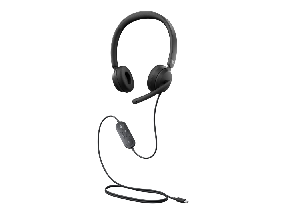 Microsoft Modern USB-C Headset for Business - Headset - på örat - kabelansluten - USB-C - svart - Certifierad för Microsoft-teams