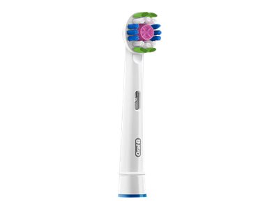 Oral-B 3D White CleanMaximiser - Extra tandborsthuvud - till tandborste - vit (paket om 4) - för ProfessionalCare 3000 ProfessionalCare 5000 7000 Pulsonic SmartSeries Vitality